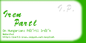 iren partl business card